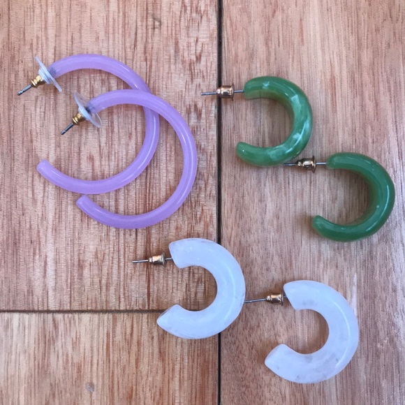 Urban Outfitters Jewelry - UO set of three resin earrings